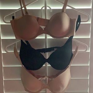 3 PINK Victoria’s Secret Bras 34B